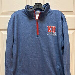 Discount Shipping. Men's size Medium 38/40 Kansas JayHawks Pull Over.